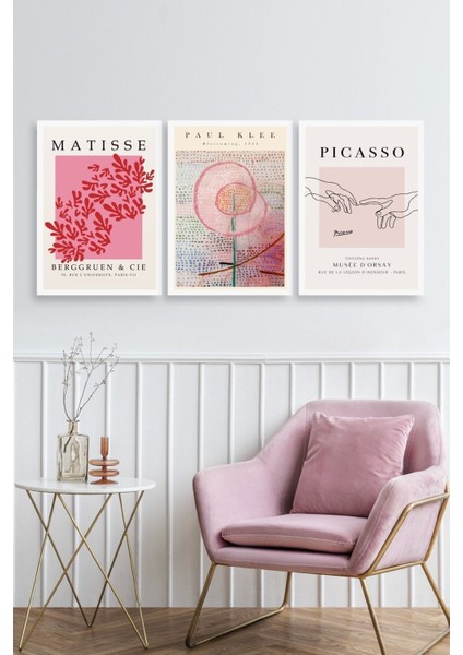 Ünlü Tablolar Üçlü Ahşap Çerçeveli Tablo fiyatları