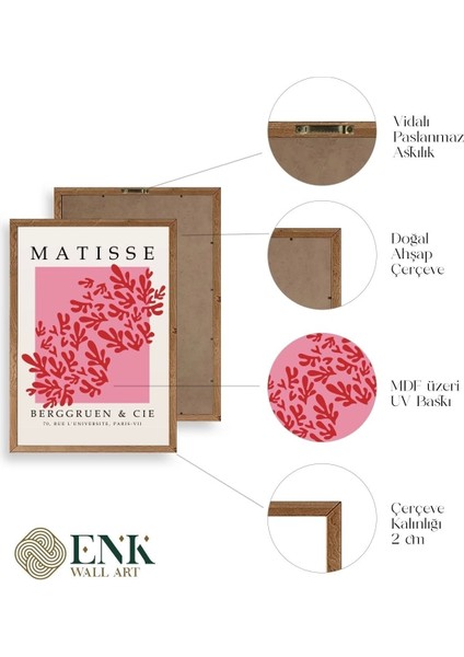 Ünlü Tablolar Üçlü Ahşap Çerçeveli Tablo fırsatları