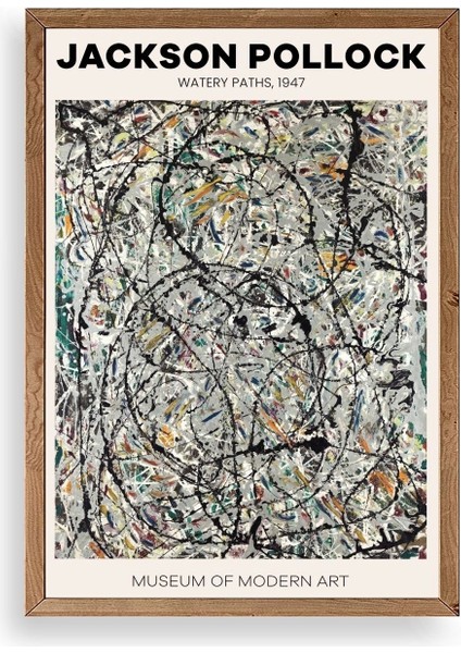 Jackson Polloc Ahşap Çerçeveli Tablo