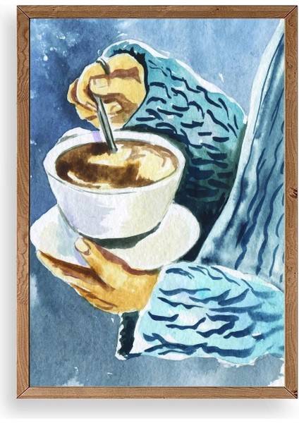 Kahve Ahşap Çerçeveli Tablo