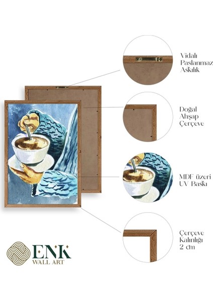 Kahve Ahşap Çerçeveli Tablo fırsatları
