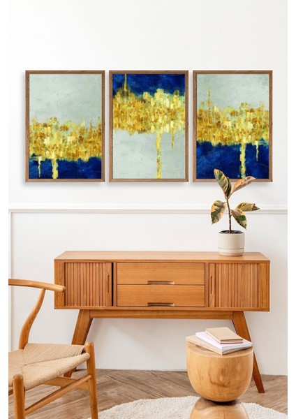 Ünlü Tablolar Üçlü Ahşap Çerçeveli Tablo modelleri