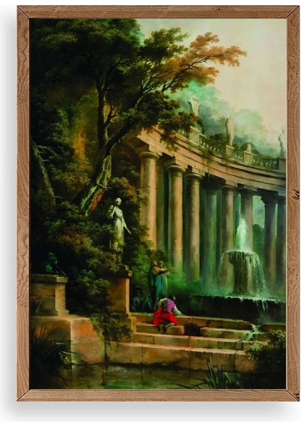 Yapraklar Ahşap Çerçeveli Tablo