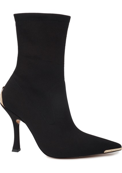 Siyah Tekstil Klasik Kadın Bot modelleri