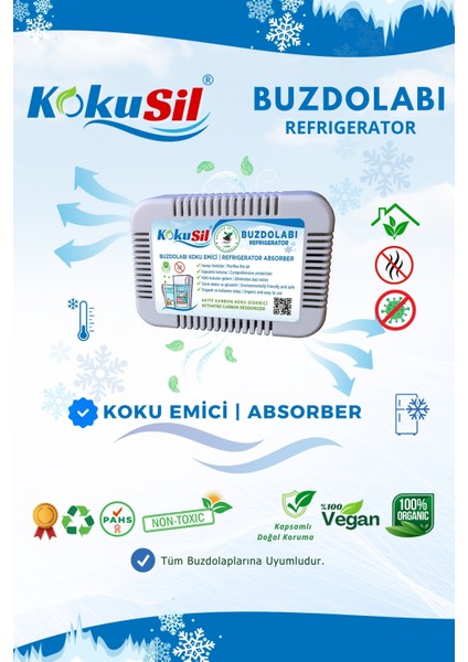 Kokusil Buzdolabı Koku Giderici ve Koku Emici X2 Adet fiyatları