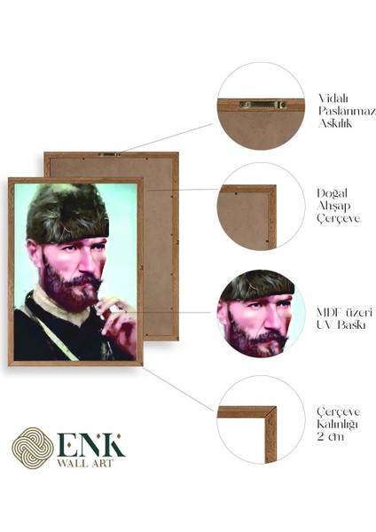 Atatürk Ahşap Çerçeveli Tablo fırsatları
