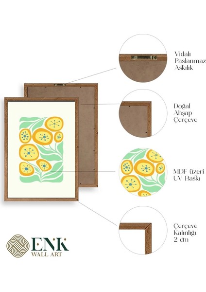 Çiçek Ahşap Çerçeveli Tablo fırsatları