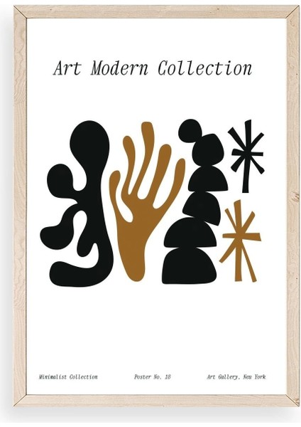 Soyut Ahşap Çerçeveli Tablo