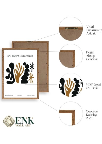 Soyut Ahşap Çerçeveli Tablo fırsatları