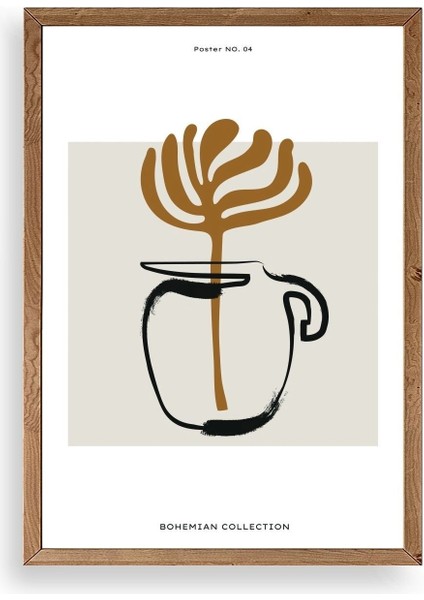 Kahve Ahşap Çerçeveli Tablo