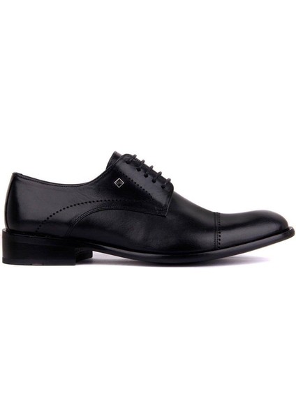 Bağcıklı Siyah Hakiki Deri Erkek Klasik Ayakkabı 5045 114