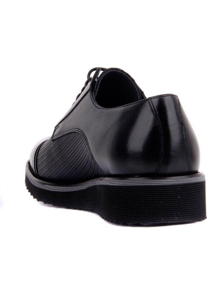 Bağcıklı Siyah Deri Erkek Günlük Ayakkabı 7042 46 763 fırsatları