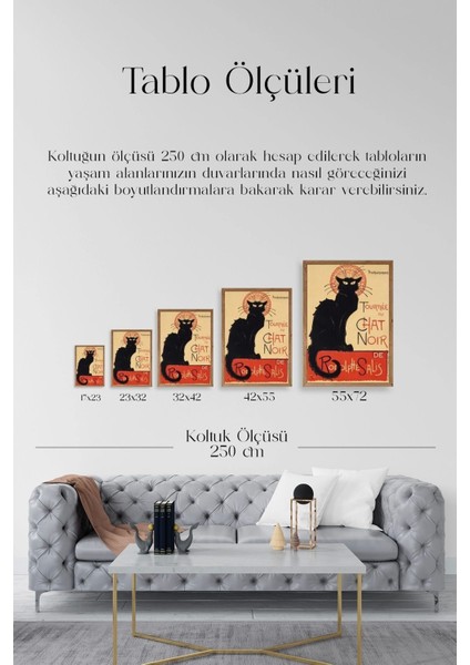 Chat Noir Ahşap Çerçeveli Tablo indirimleri