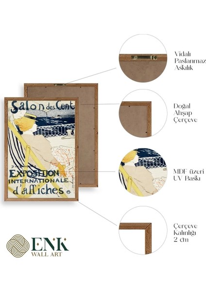 Henri Toulouse-Lautrec Ahşap Çerçeveli Tablo fırsatları