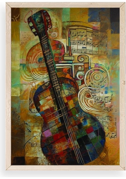 Keman Ahşap Çerçeveli Tablo