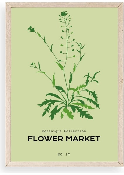 Çiçek Ahşap Çerçeveli Tablo