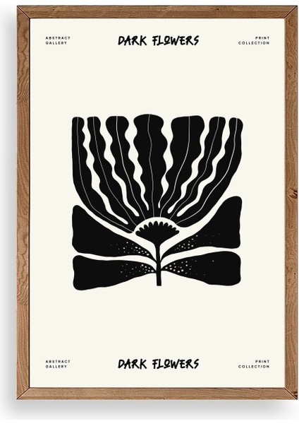 Çiçek Ahşap Çerçeveli Tablo