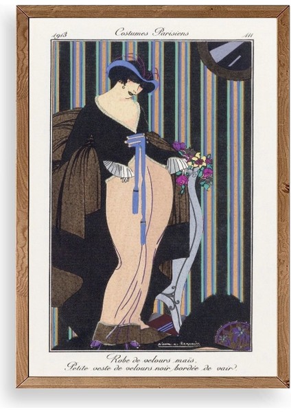 Costume Parisiens Ahşap Çerçeveli Tablo