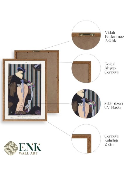 Costume Parisiens Ahşap Çerçeveli Tablo fırsatları