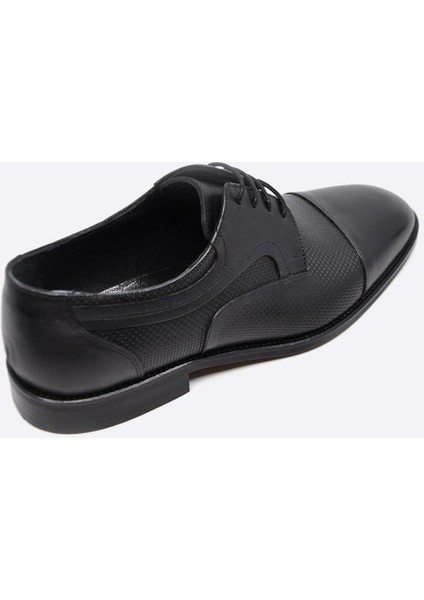 Hakiki Deri Siyah Erkek Klasik Ayakkabı 9854 100