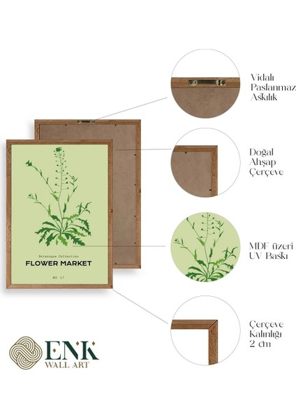 Çiçek Ahşap Çerçeveli Tablo fırsatları