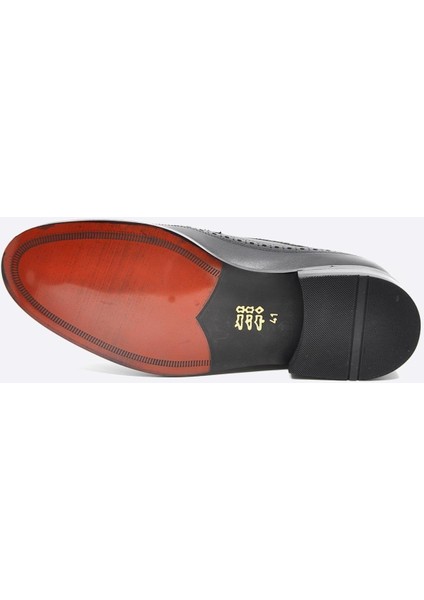 Hakiki Deri Siyah Klasik Erkek Ayakkabı 1030 46