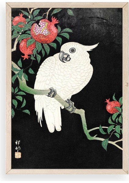 Ohara Koson Ahşap Çerçeveli Tablo