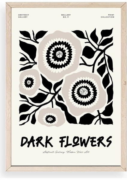 Çiçek Ahşap Çerçeveli Tablo