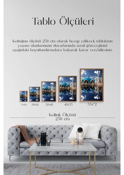 Kabe Camii Ahşap Çerçeveli Tablo indirimleri