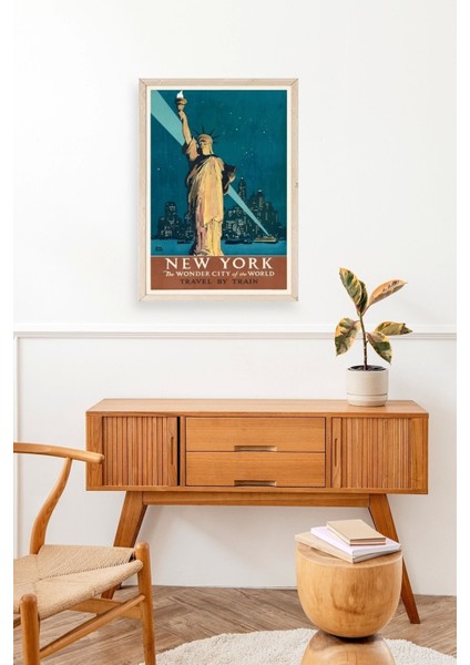New York Ahşap Çerçeveli Tablo modelleri