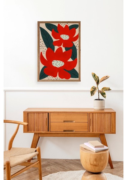 Çiçek Ahşap Çerçeveli Tablo modelleri