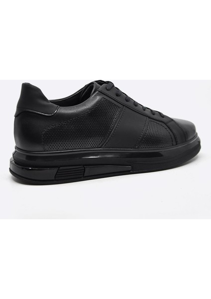 Hakiki Deri Sneaker Erkek Ayakkabı Siyah 9961 fırsatları