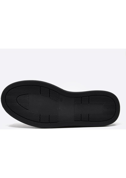 Hakiki Deri Sneaker Erkek Ayakkabı Siyah 9961