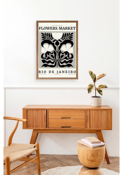 Çiçek Ahşap Çerçeveli Tablo modelleri