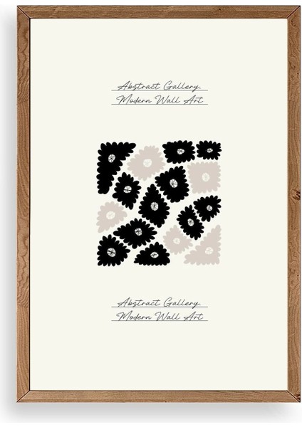 Çiçek Ahşap Çerçeveli Tablo