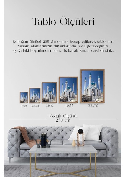 Kabe Camii Ahşap Çerçeveli Tablo indirimleri