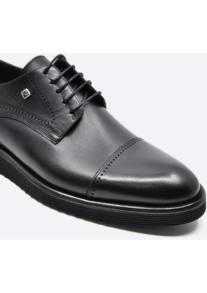 Hakiki Deri Siyah Günlük Erkek Ayakkabı 2928 46