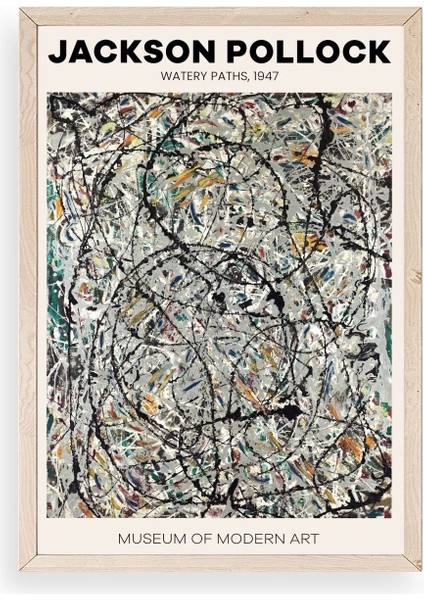 Jackson Polloc Ahşap Çerçeveli Tablo