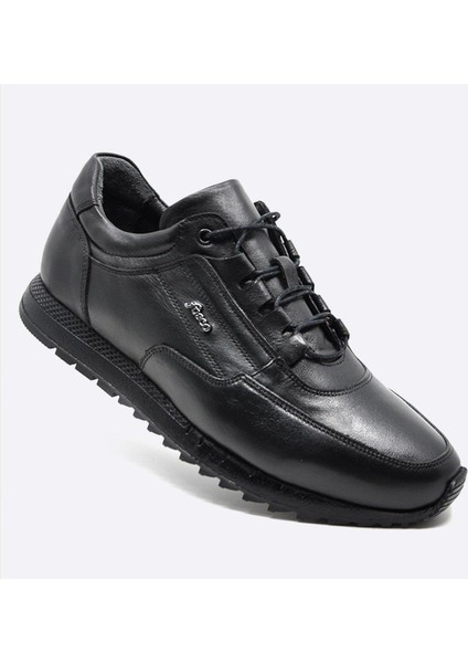 Hakiki Deri Siyah Sneaker Erkek Ayakkabı 2773 306