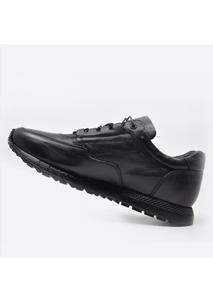 Hakiki Deri Siyah Sneaker Erkek Ayakkabı 2773 306