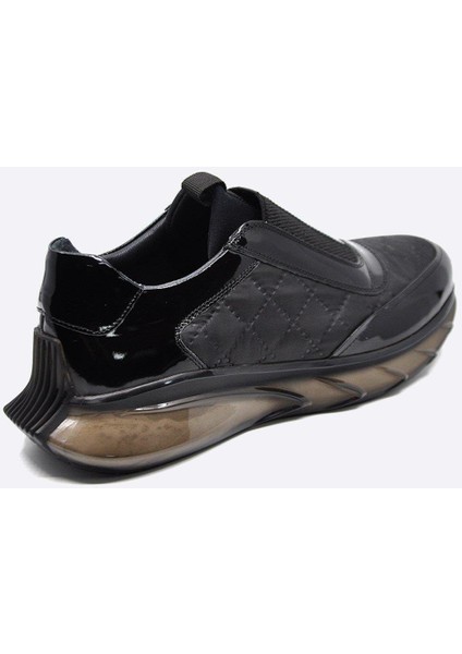 Hakiki Deri Sneaker Erkek Ayakkabı Siyah 9872 100