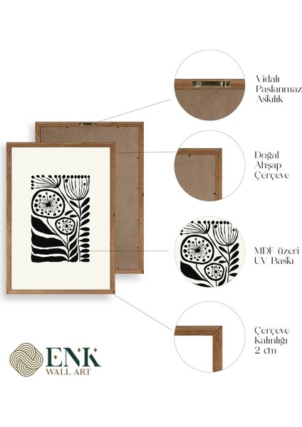 Çiçek Ahşap Çerçeveli Tablo fırsatları
