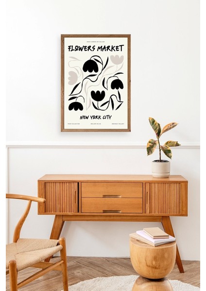 Çiçek Ahşap Çerçeveli Tablo modelleri