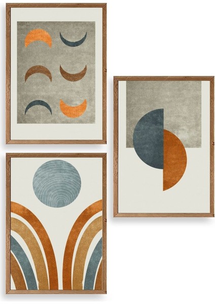 Soyut Ahşap Çerçeveli Tablo