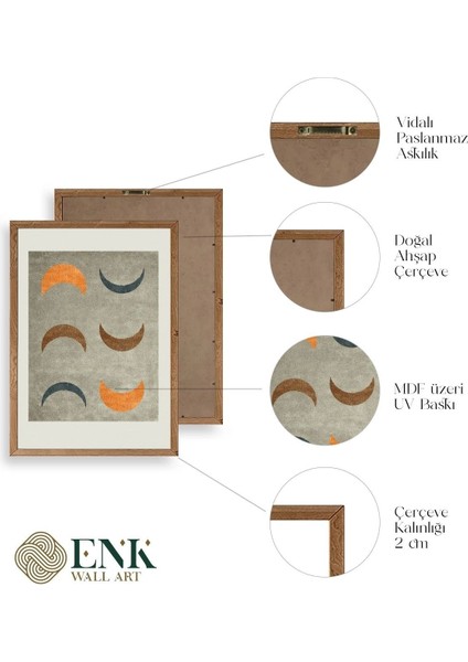 Soyut Ahşap Çerçeveli Tablo fırsatları