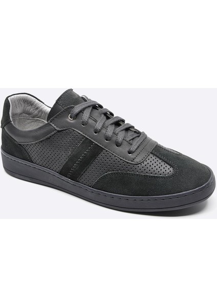 Hakiki Deri Sneaker Erkek Ayakkabı Gri 9870 fiyatları