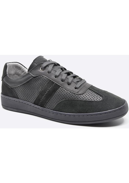 Hakiki Deri Sneaker Erkek Ayakkabı Gri 9870 modelleri