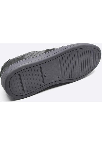 Hakiki Deri Sneaker Erkek Ayakkabı Gri 9870