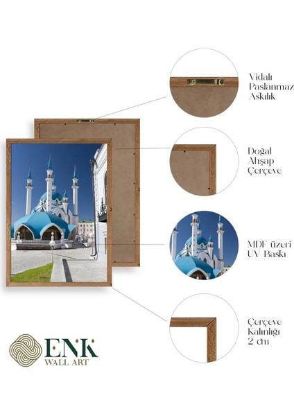 Kabe Camii Ahşap Çerçeveli Tablo fırsatları