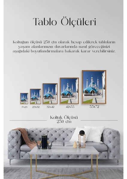 Kabe Camii Ahşap Çerçeveli Tablo indirimleri